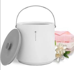 VAJIAZA Portable Luxury Towel Warmer Bucket with 4 Timer Settings for Bathroom a